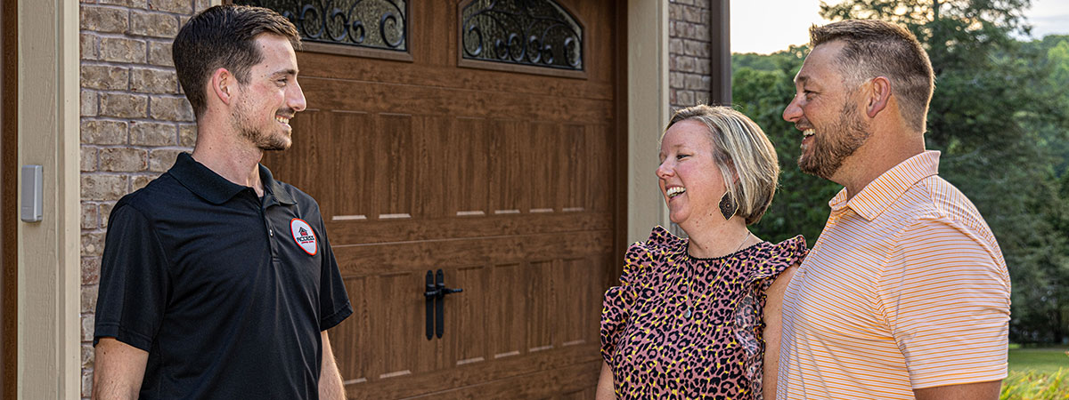 customer-service Happy customers of garage door service