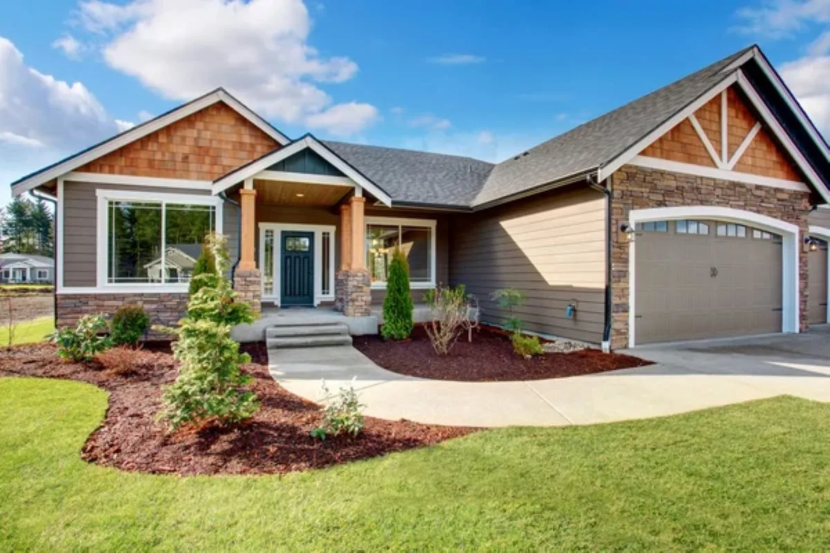 Big house in a suburban neighborhood