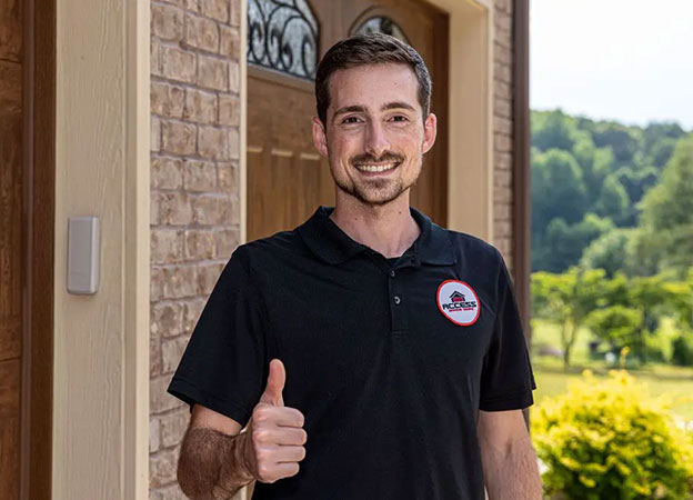 Garage door expert giving a thumbs up