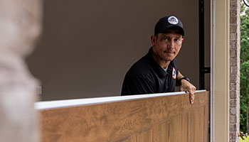 garage-door-installation Access Garage Door technician installing garage door