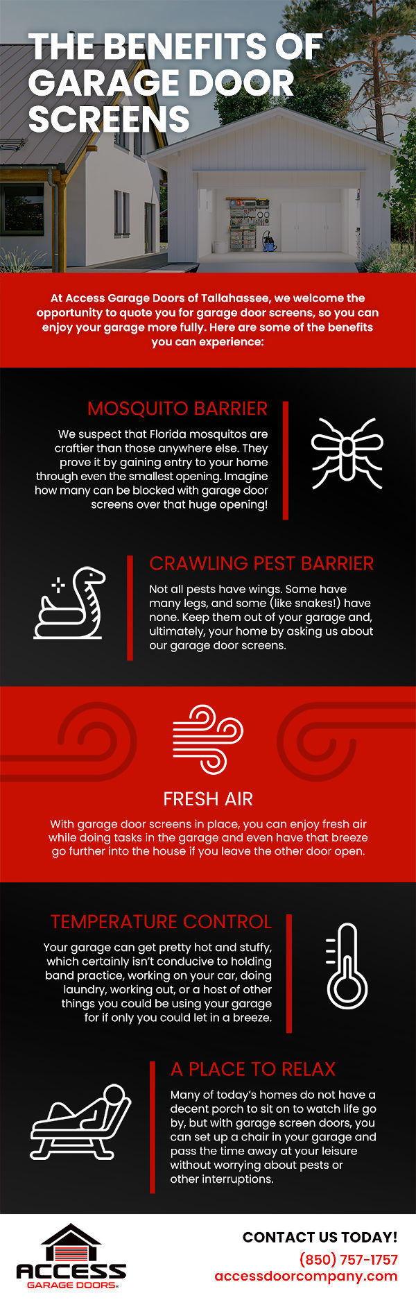 The Benefits of Garage Door Screens [infographic]